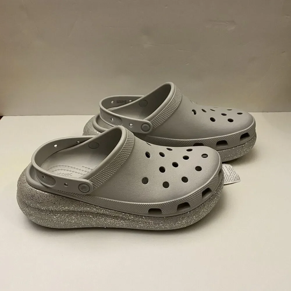 Crocs Classic Crush Glitter Clog Men Size 11 Atmosphere NEW